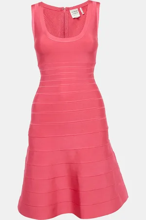 Hervé Léger Fuchsia Knit Sleeveless Bandage Dress S