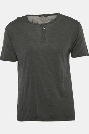 Dolce & Gabbana Jersey Henley Neck T-Shirt M