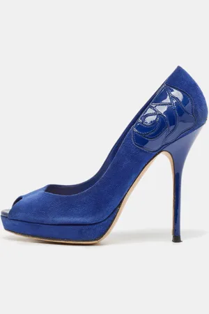 Dior Suede Miss Peep Toe Pumps Size 36.5