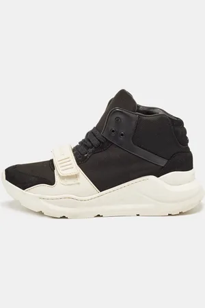 Burberry Suede And Neoprene Regis High Top Sneakers Size 40