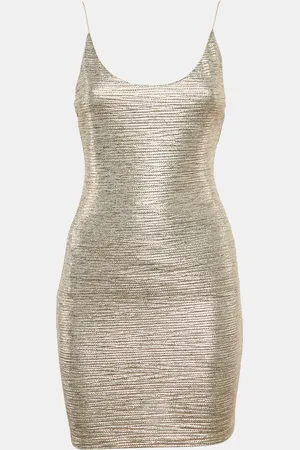ALICE+OLIVIA Lurex Knit Sleeveless Mini Dress S