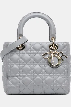 Dior Lambskin Cannage Medium Lady Tote Bag