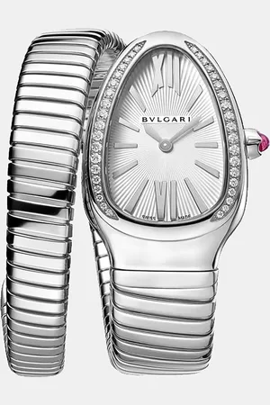 Bvlgari Stainless Steel Diamond Serpenti Tubogas Women