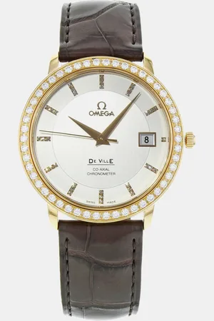 Omega 18k Rose Gold Stainless Steel DeVille Prestige 413.58.37.20.52.001 Automatic Men