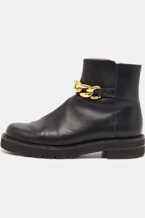 Stuart Weitzman Leather Chain Lift Booties Size 39