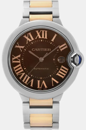 Cartier 18k Rose Gold Stainless Steel Ballon Bleu W6920032 Automatic Men