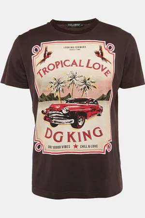 Dolce & Gabbana Printed Crew Neck T-Shirt XL