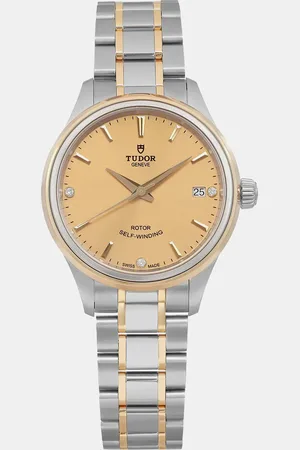 TUDOR Champagne Diamond Yellow Stainless Steel Style 12303-0004 Automatic Women