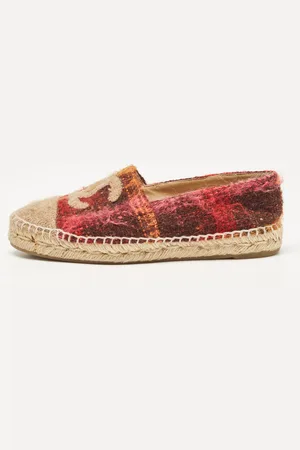 CHANEL Wool CC Espadrille Flats Size 36