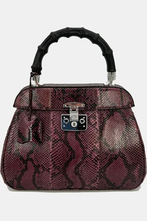Gucci Python Lady Lock Bag With Bamboo Handle bag