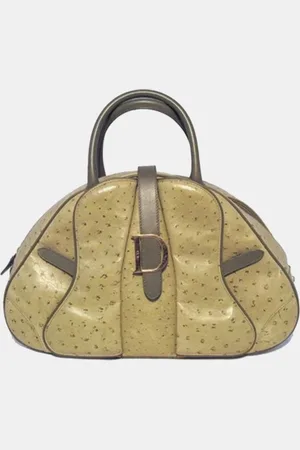 Dior Christian Ostrich Leather Handbag