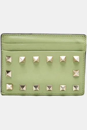 VALENTINO Leather Rockstud Card Holder