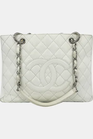 CHANEL Quilted Caviar Grand Shopper Tote