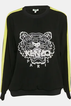 Kenzo Tiger Embroidered Crepe Crew Neck Jumper L