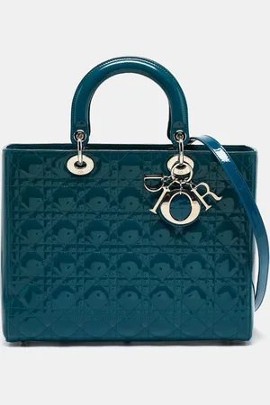 Dior Cannage Patent Leather Large Lady Tote