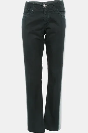 CHANEL /White Gradient Cotton Jeans M Waist 31"