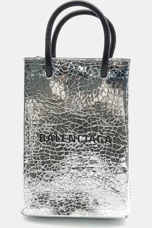 Balenciaga Leather Shopping Phone Holder Bag
