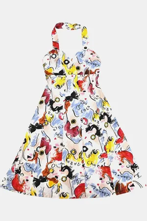 CHANEL Cotton Sleeveless Dress Women Size 38