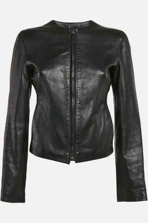 Emporio Armani Leather Cut-Out Detail Jacket S