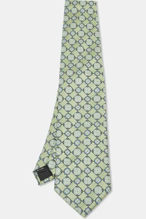 Dior Vintage Floral Jacquard Silk Traditional Tie