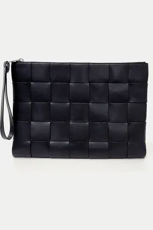 Bottega Veneta Leather Mesh Clutch