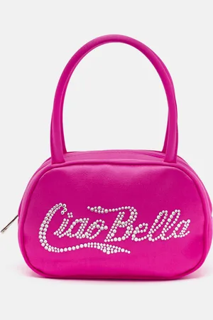 Amina Muaddi Satin Super Amini Bella Bag