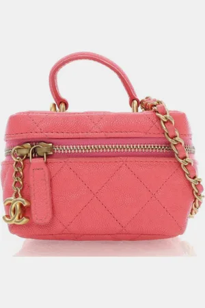 CHANEL Mini Caviar Top Handle Vanity