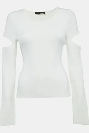 Alexander Wang Alexander McQueen Off- Jersey Cold Shoulder Top M