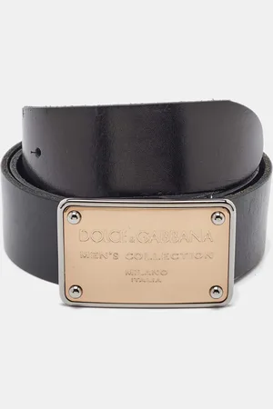 Dolce & Gabbana Leather Logo Plaque Belt 95CM
