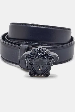 VERSACE Leather Medusa Buckle Belt 80CM