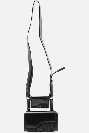 Dior Oblique Canvas and Leather Elite Pouch Crossbody Bag