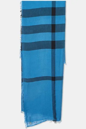 Burberry Giant Check Fringed Cashmere Scarf