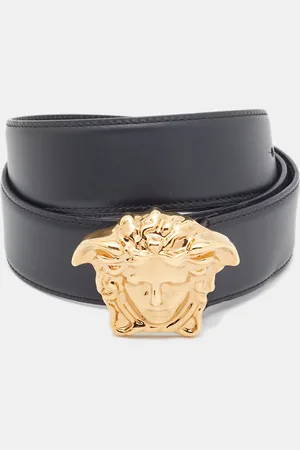 VERSACE Leather Medusa Head Buckle Belt 95CM