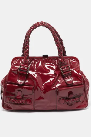 VALENTINO Patent Histoire Framed Bag