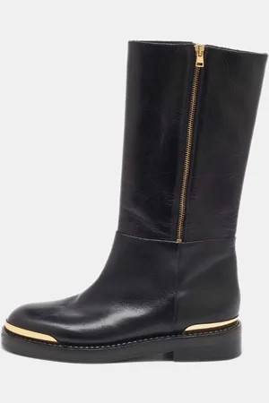 Marni Leather Zipper Calf Length Boots Size 41