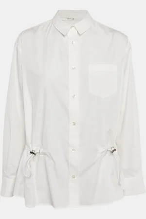 SACAI Cotton Blend Button Front and Back Blouse XL