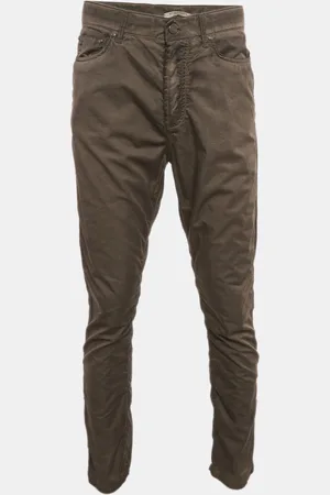Bottega Veneta Khaki Cotton Blend Cruise Pants M
