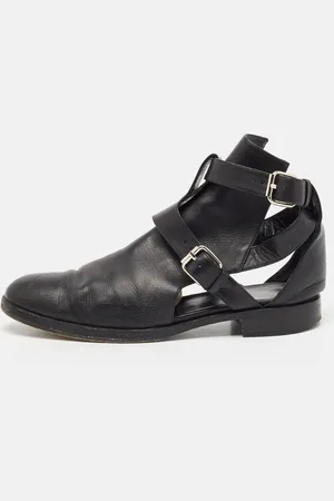 Pierre Hardy Leather Double Strap Cutout Ankle Boots Size 40