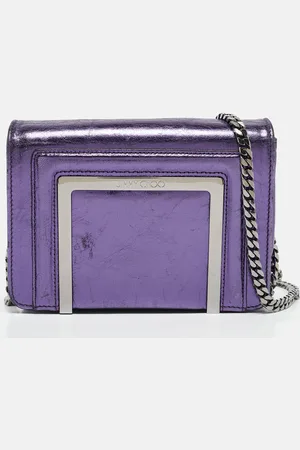 Jimmy Choo Metallic Leather Ava Crossbody Bag