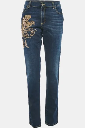 VERSACE Studded Denim Skinny Jeans L Waist 33"