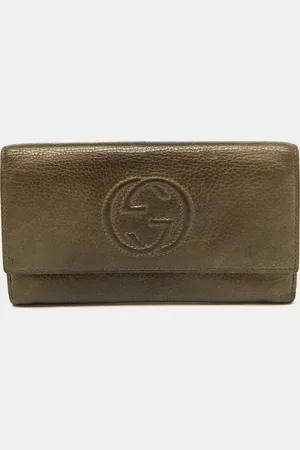 Gucci Leather Soho Flap Continental Wallet