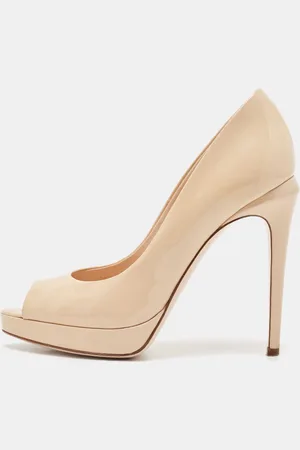 Fendi Patent Leather Platform Peep Toe Pumps Size 36