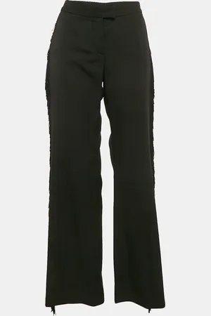 Stella McCartney Wool Fringed Detail Flared Trousers M