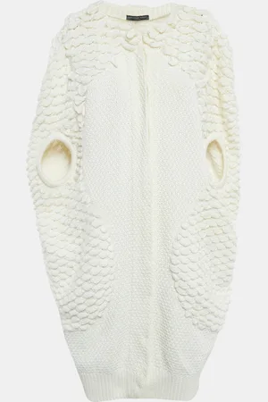 Alexander McQueen Cream Textured Crochet Cardigan M