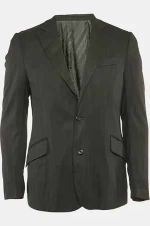 Dolce & Gabbana Pinstripe Wool Blend Single Breasted Blazer M