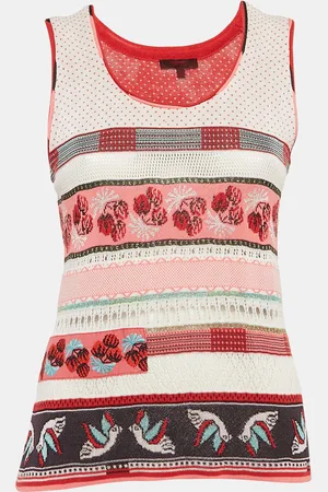 Kenzo Intarsia Knit Tank Top M