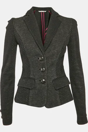 Diane von Furstenberg Patterned Cotton Blend Samal Jacket S