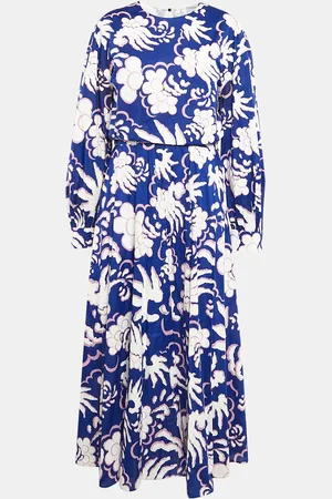 VALENTINO Abstract Print Cotton Maxi Dress L