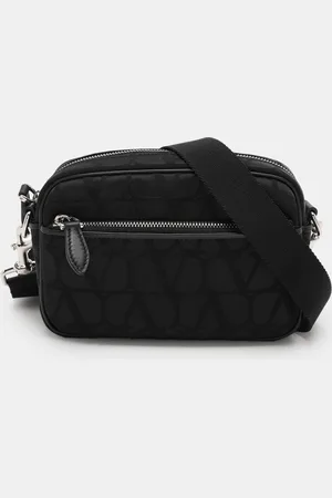 VALENTINO Fabric and Leather Iconographe Messenger Bag