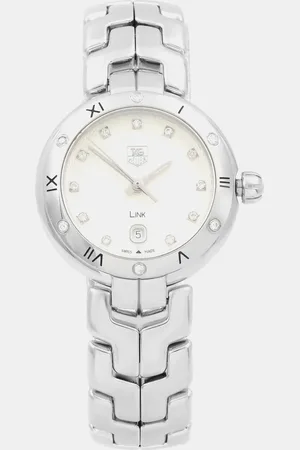 Tag Heuer Silver Diamond Stainless Steel Link WAT1413.BA0954 Quartz Women